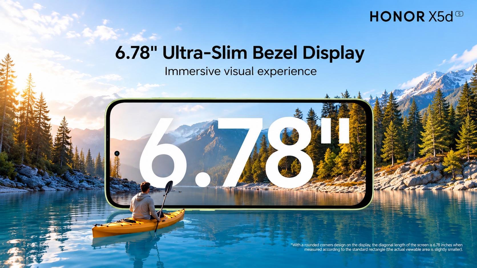 Immersive Mountain Lake Smartphone Display